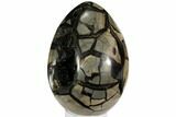 Septarian Dragon Egg Geode - Black Crystals #110880-3